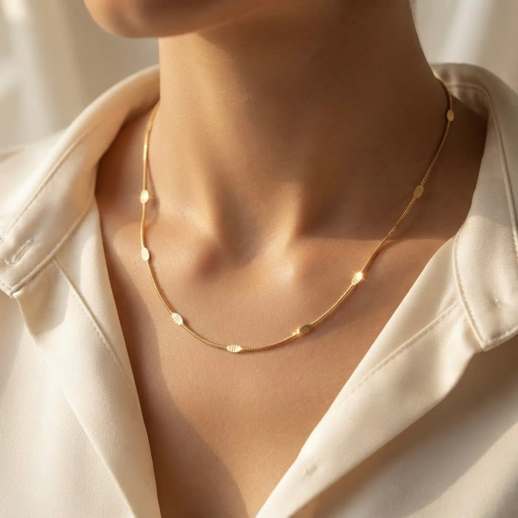 Serena Embossed Chain Necklace