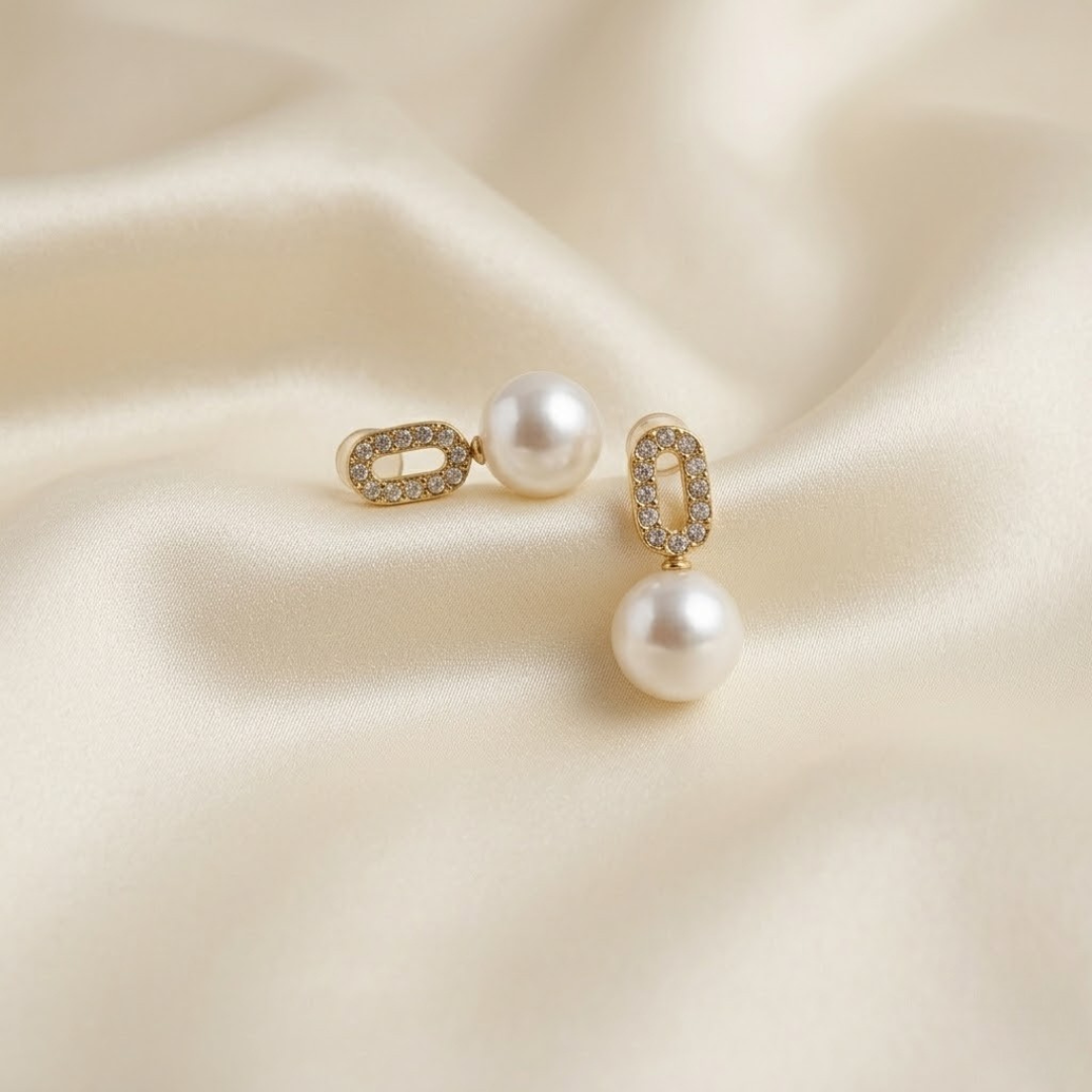 Elara Pearl Drop Earrings
